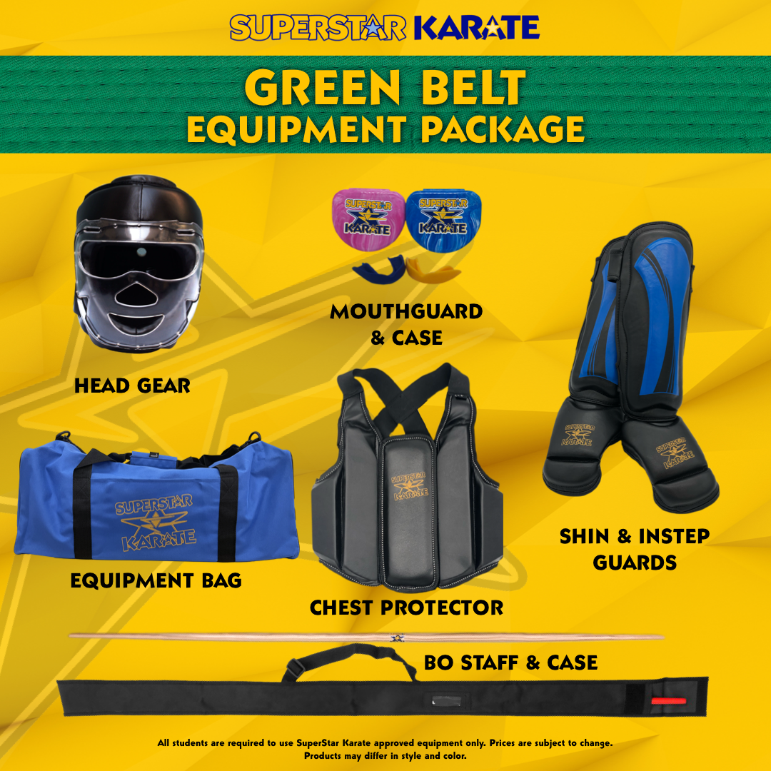 Green Belt Equipment Package – Tagged Super Man– SuperStar
